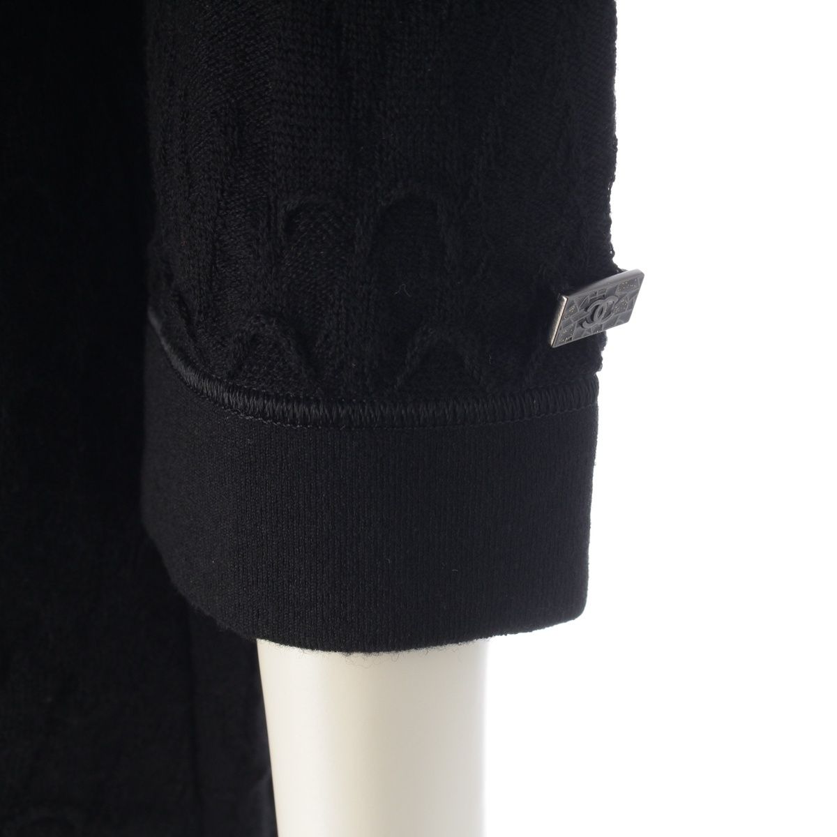 Chanel Wool Scuba Knit Dress Black 34 — view 7