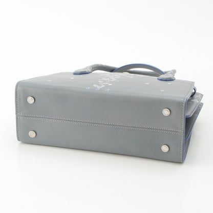 Bvlgari Bulgari Grain Calf Leather Hirohiko Araki Jojo Aruba Handbag Gray — view 5