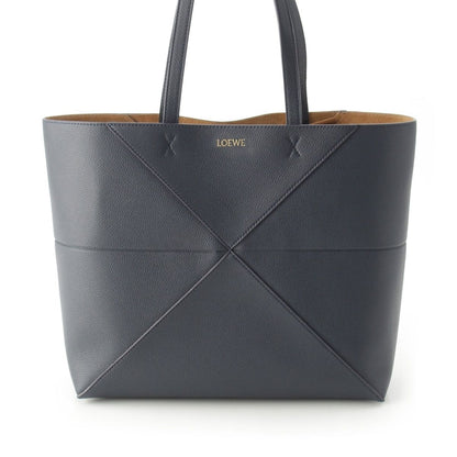 Loewe Puzzle Fold Horizontal Soft Grain Calf Tote Darknavy — view 2