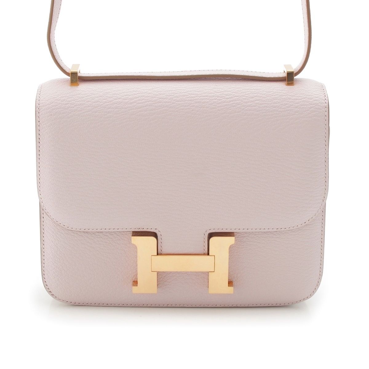 Hermes B Constance 3 Mini 18 Shavel Shoulder Bag Mauve Pale