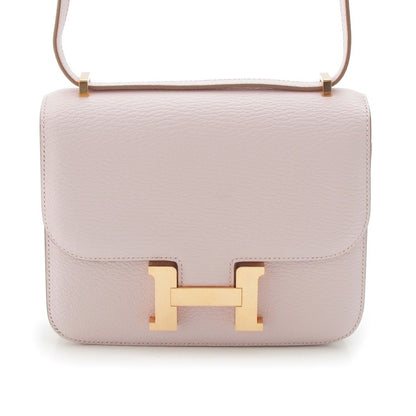 Hermes B Constance 3 Mini 18 Shavel Shoulder Bag Mauve Pale