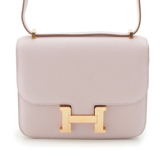Hermes B Constance 3 Mini 18 Shavel Shoulder Bag Mauve Pale