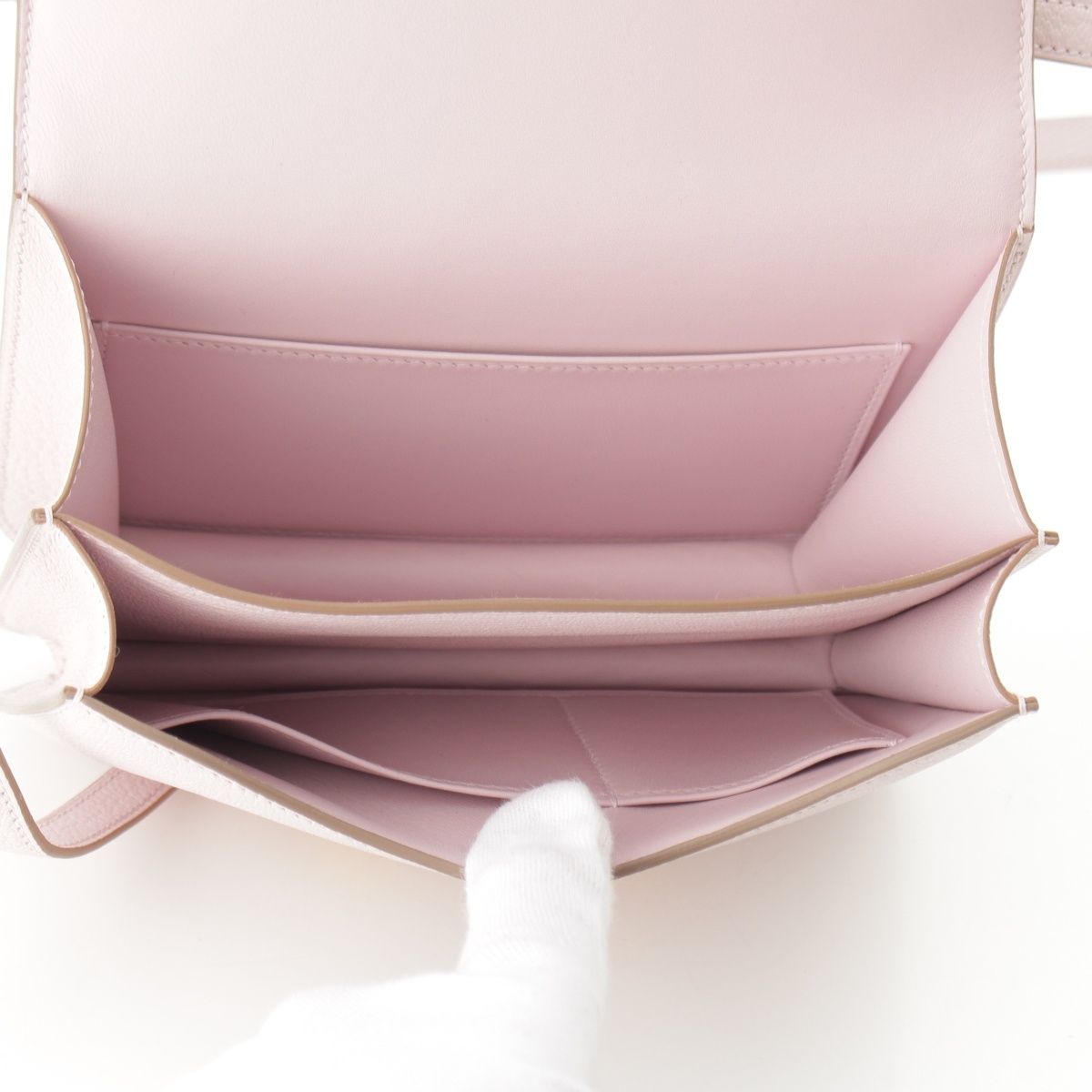 Hermes B Constance 3 Mini 18 Shavel Shoulder Bag Mauve Pale — view 6