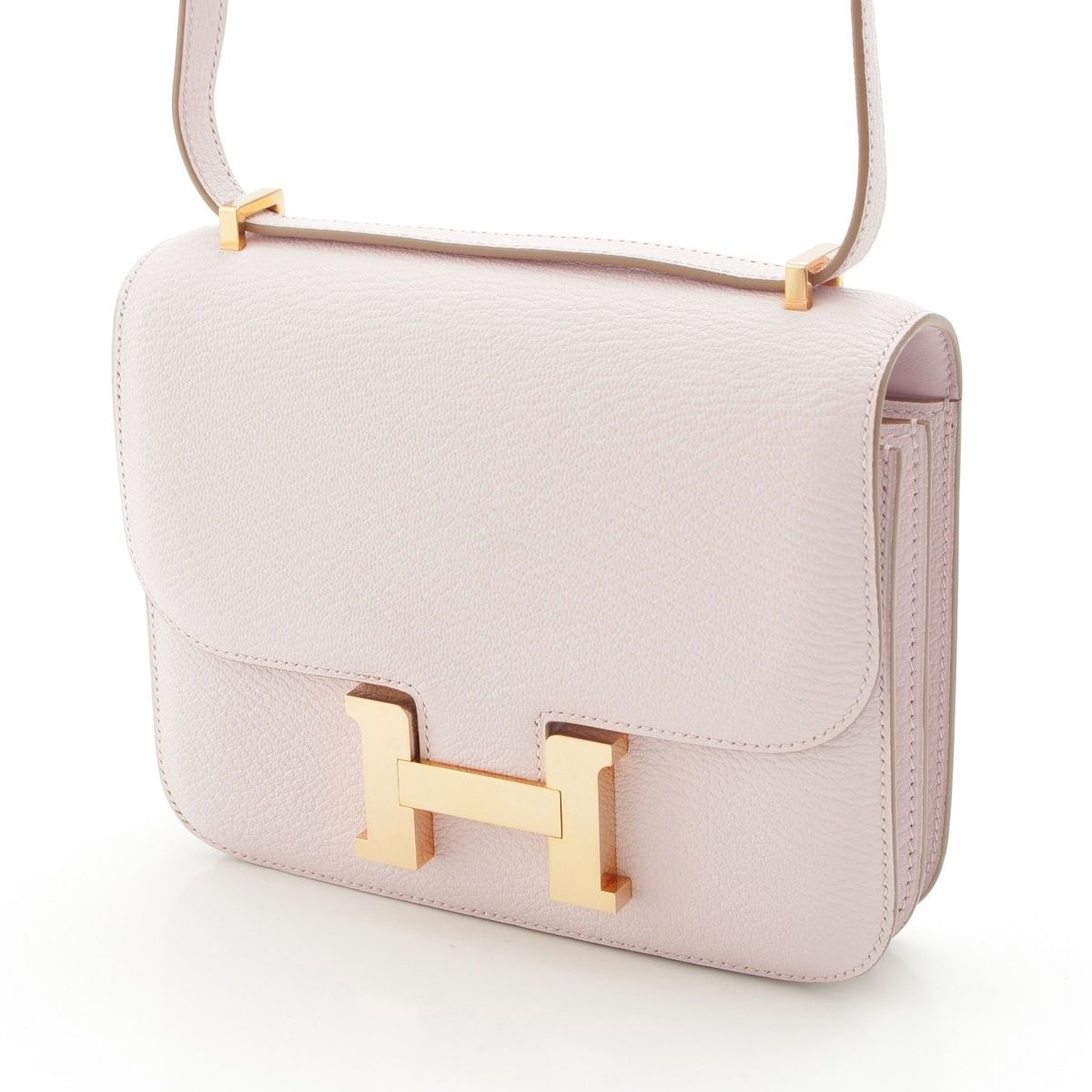 Hermes B Constance 3 Mini 18 Shavel Shoulder Bag Mauve Pale — view 2