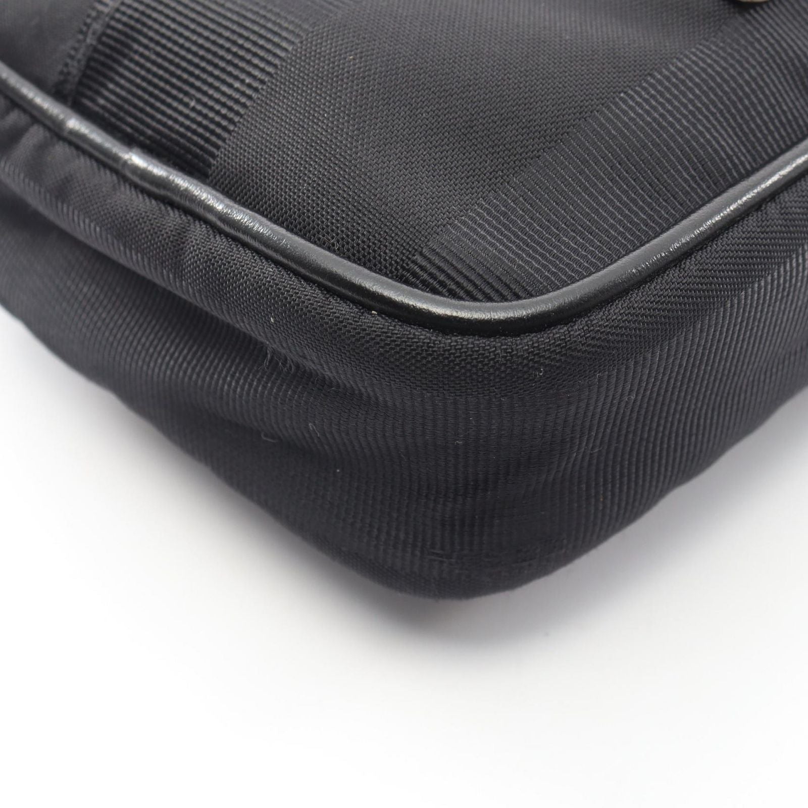 Fendi Shoulder Bag Pecan Black Nylon Leather — view 6