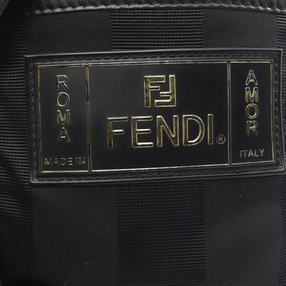Fendi Shoulder Bag Pecan Black Nylon Leather — view 5