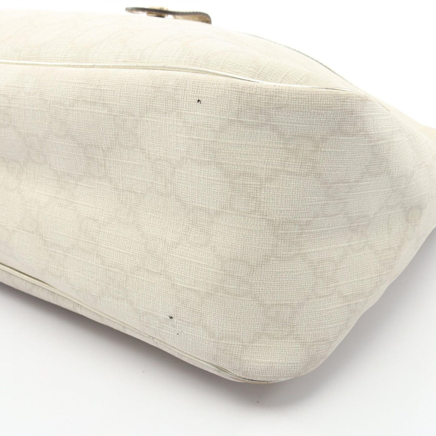 Gucci Shoulder Bag GG Supreme Ivory Gold Canvas Leather — view 6