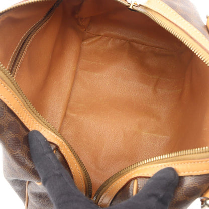 Celine Tote Macadam Brown Canvas Leather Handbag — view 3
