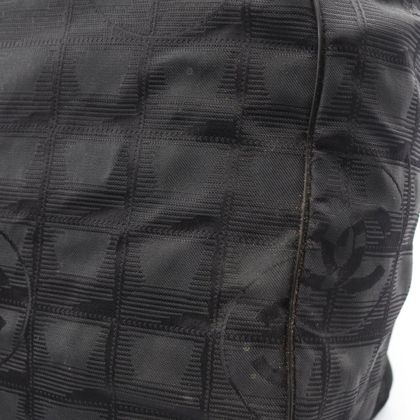 Chanel Tote New Travel Line MM Black Leather New MM — view 8