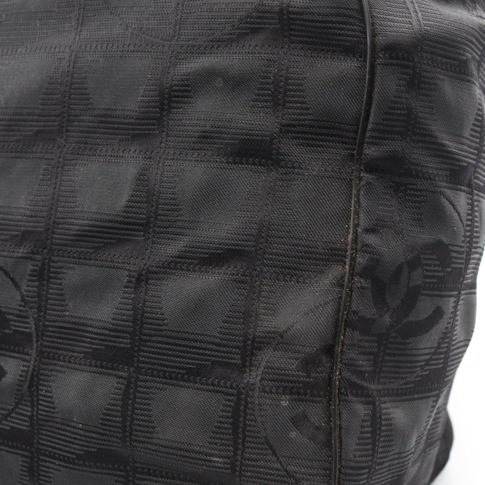 Chanel Tote New Travel Line MM Black Leather New MM — view 8