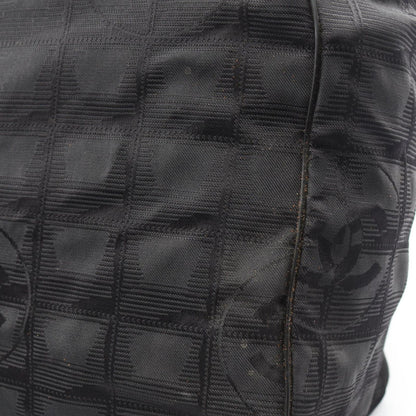 Chanel Tote New Travel Line MM Black Leather New MM — view 8
