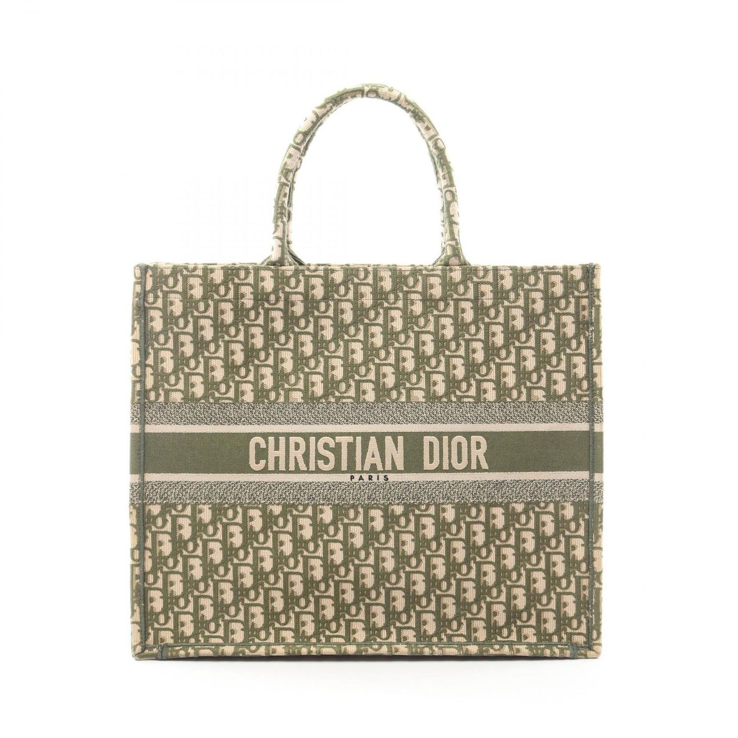 Dior Tote Abcdior Book Large Oblique Olive Canvas