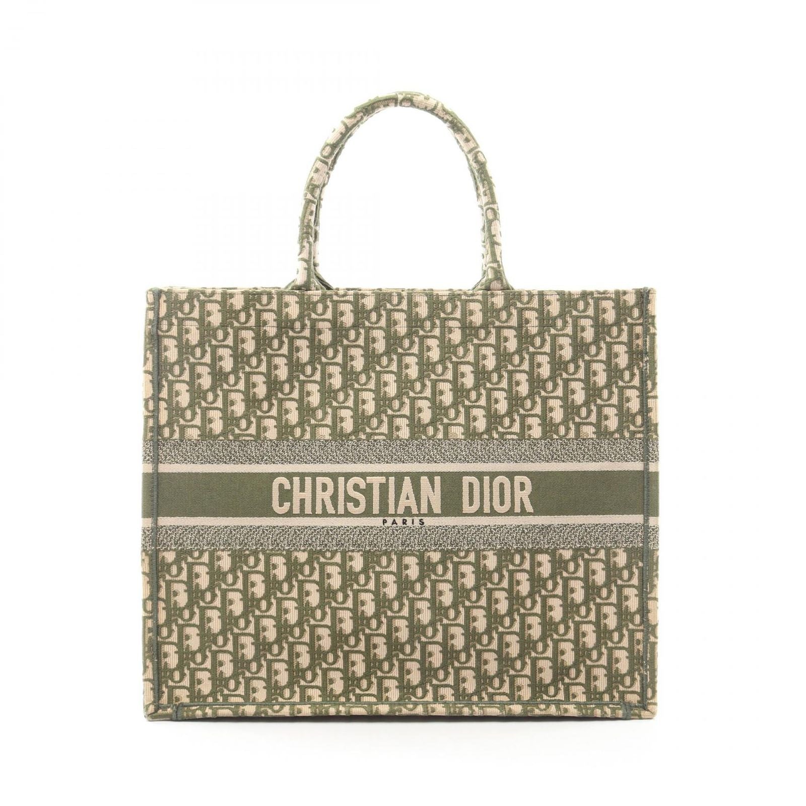 Dior Tote Abcdior Book Large Oblique Olive Canvas