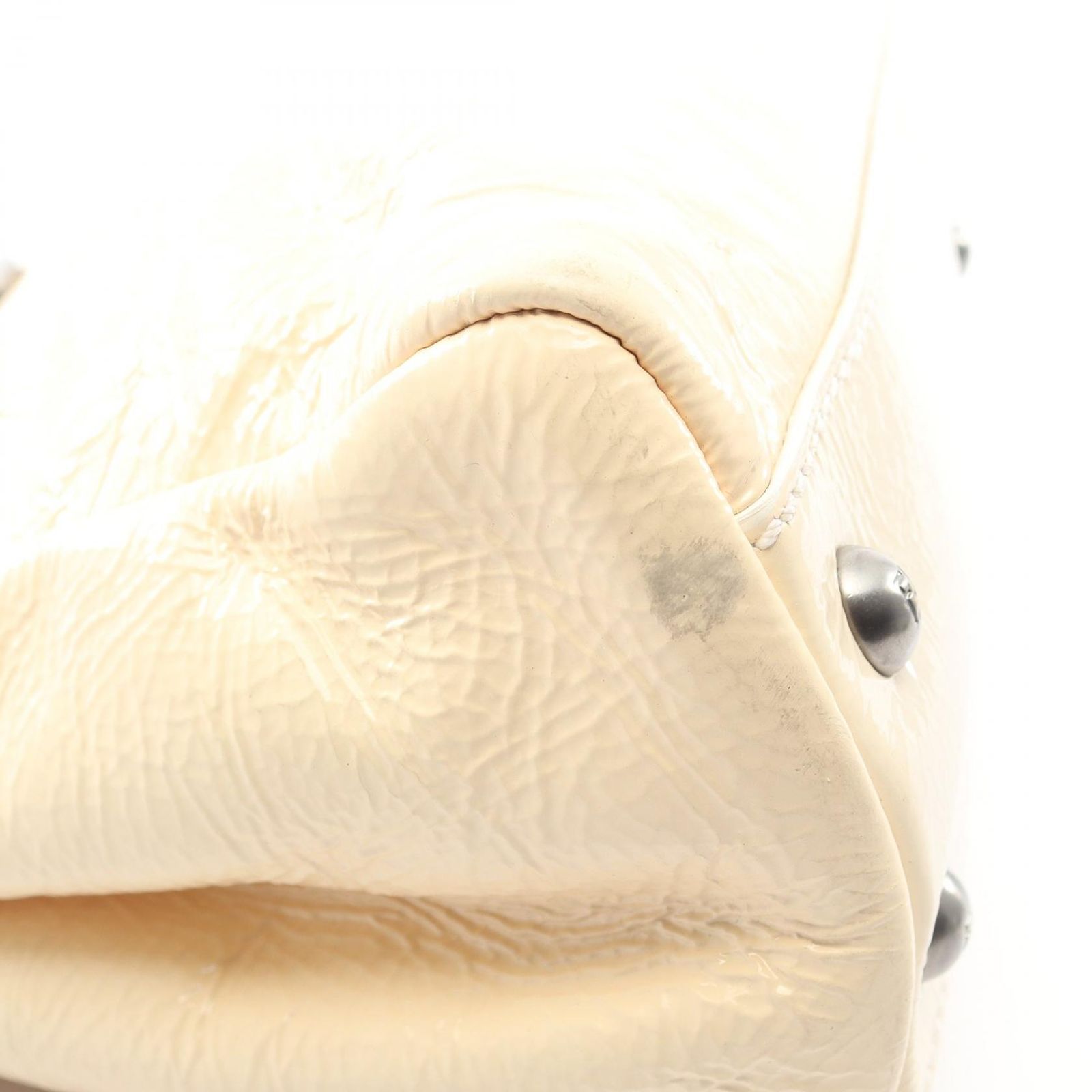 Fendi Peekaboo 2-Way Ivory Patent Leather Midi Ampeekaboo Shoulder — view 7