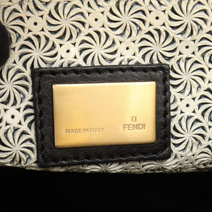 Fendi Peekaboo 2-Way Ivory Patent Leather Midi Ampeekaboo Shoulder — view 4