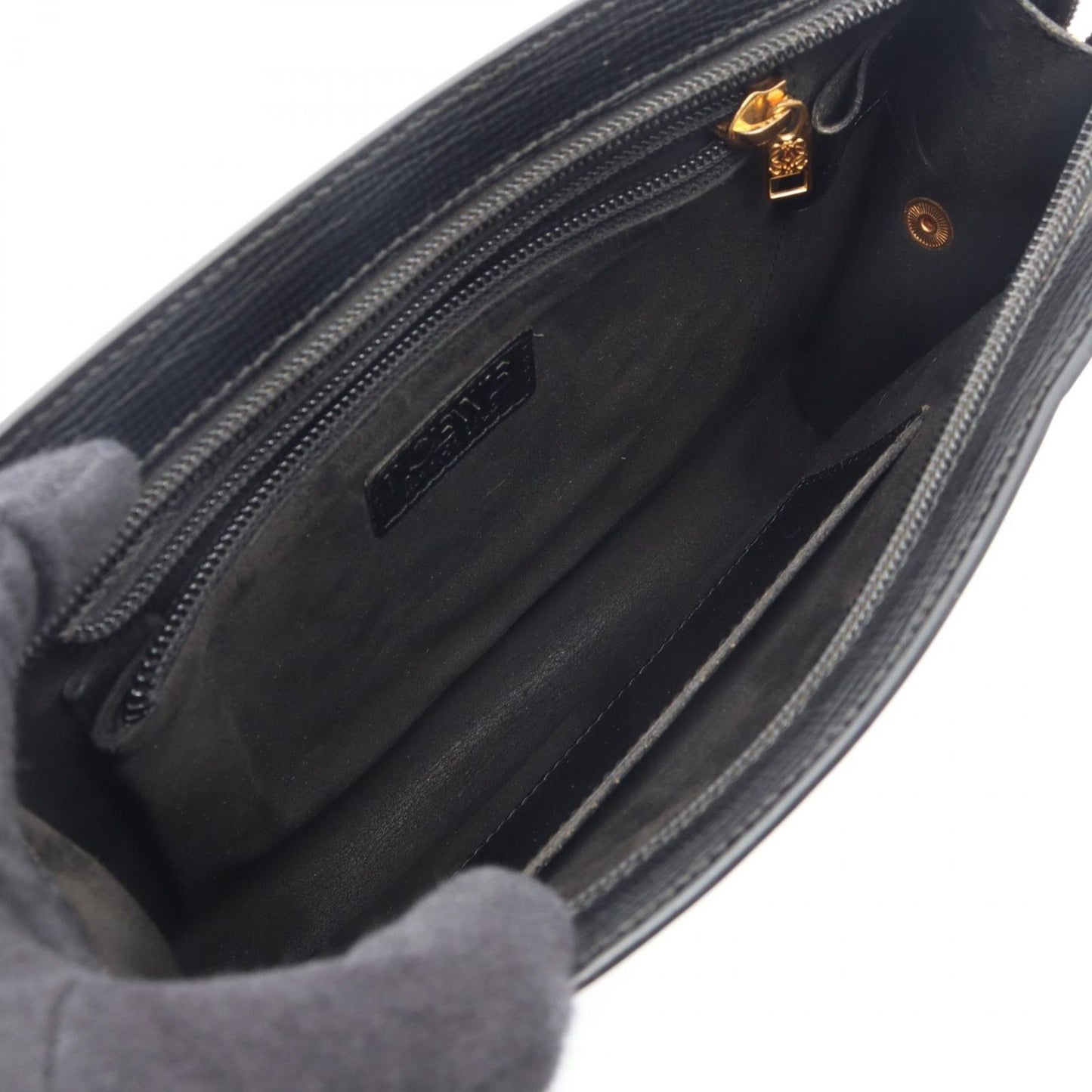 Loewe Clutch Anagram Black Leather — view 3