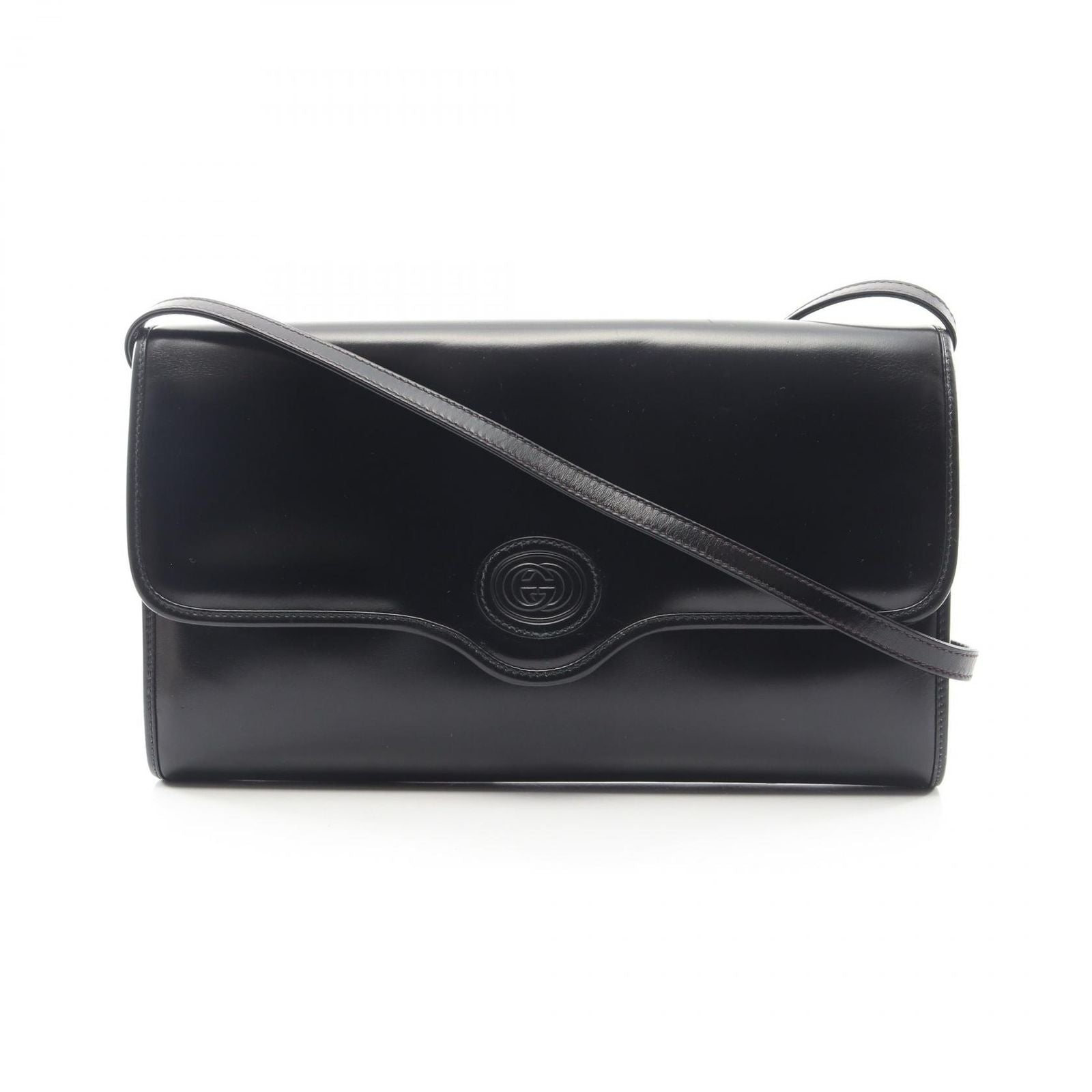 Gucci Shoulder Bag Interlocking 004 093 Black Leather