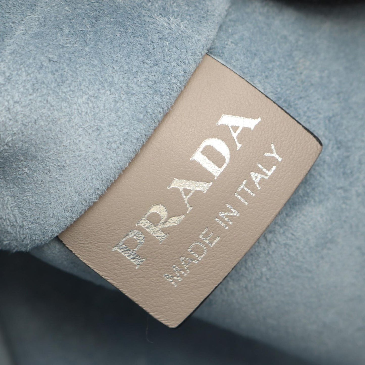 Prada Handbag City Calf 2-Way Gray Leather Tote — view 4