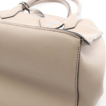 Prada Handbag City Calf 2-Way Gray Leather Tote — view 7