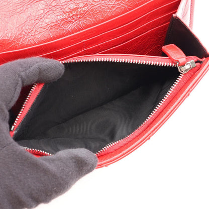 Saint Laurent Paris Bifold Wallet Niki Red Leather — view 4