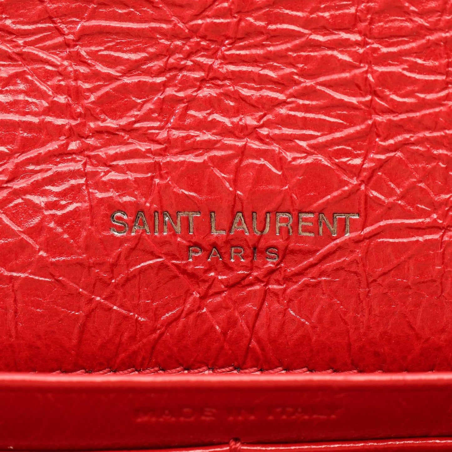 Saint Laurent Paris Bifold Wallet Niki Red Leather — view 5