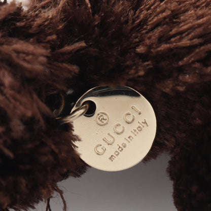 Gucci Charm Ori Loulou GG Plus Poodle Beige Brown Leather Key Holder — view 3