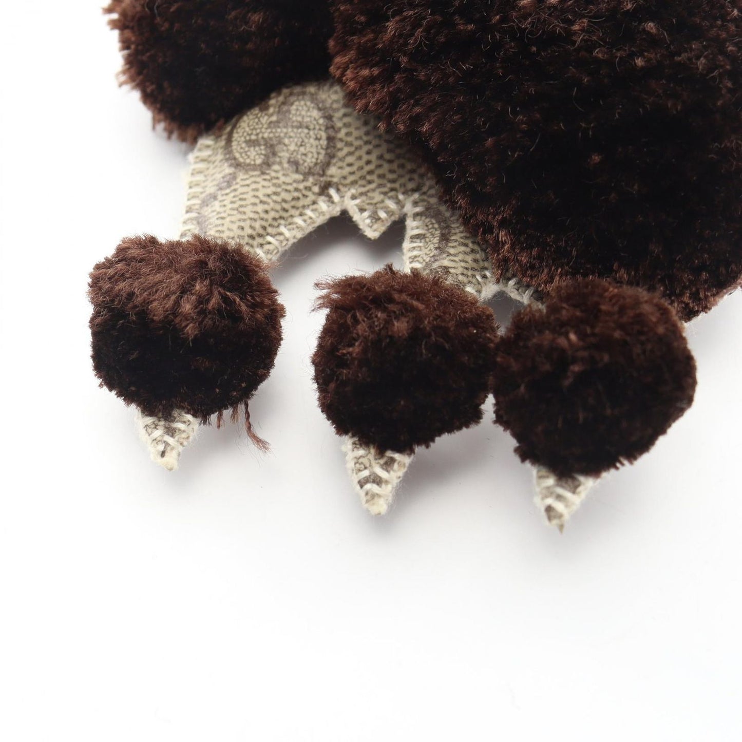 Gucci Charm Ori Loulou GG Plus Poodle Beige Brown Leather Key Holder — view 7