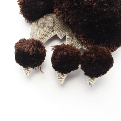 Gucci Charm Ori Loulou GG Plus Poodle Beige Brown Leather Key Holder — view 7