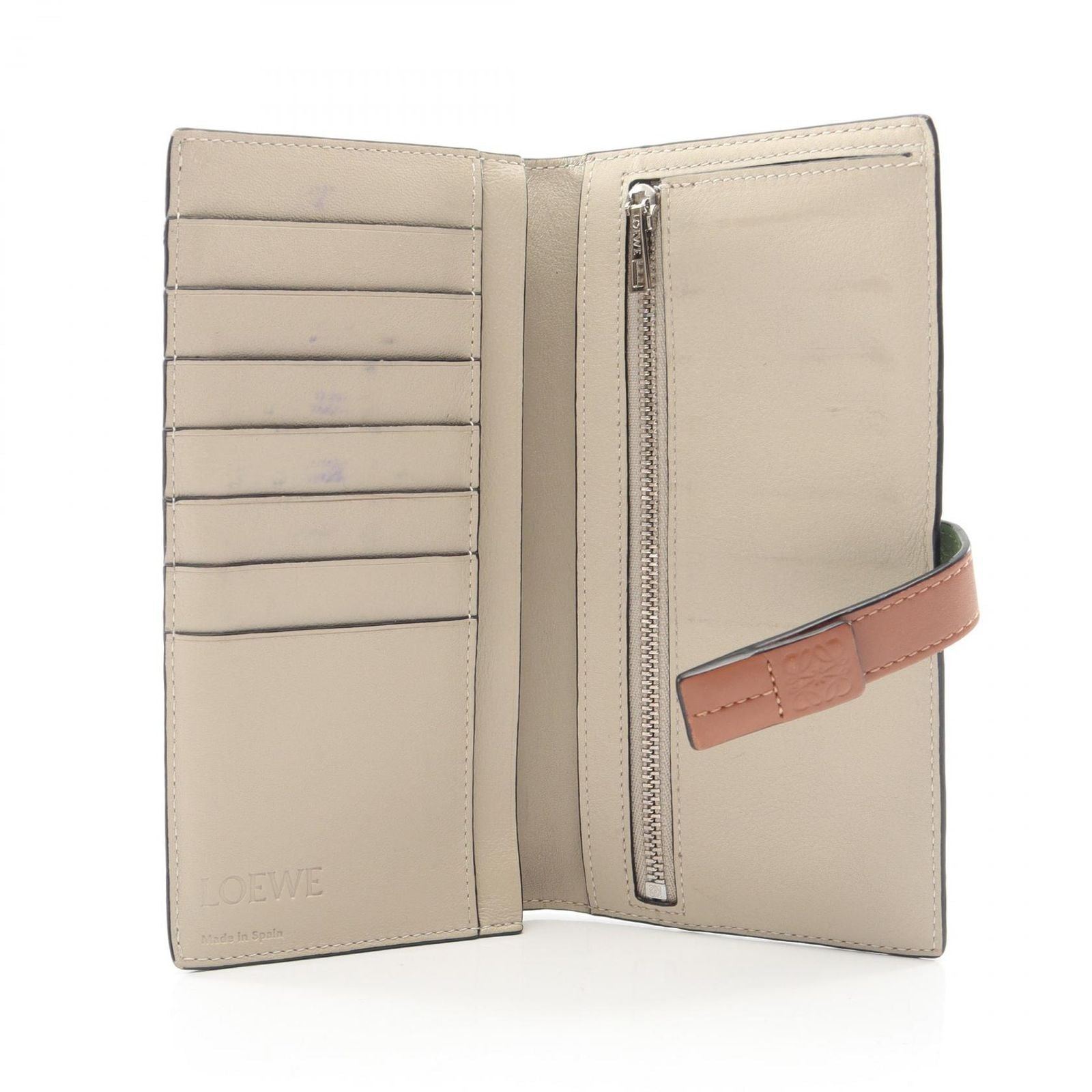 Loewe Bifold Wallet Vertical Large Green Leather — view 3