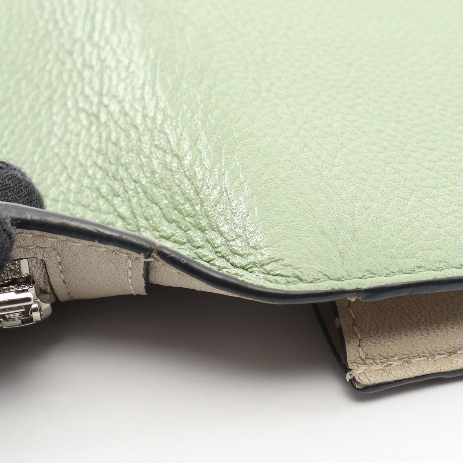 Loewe Bifold Wallet Vertical Large Green Leather — view 8