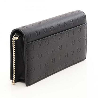 Bvlgari Shoulder Bag Infinitum Black Leather Chain Wallet — view 2