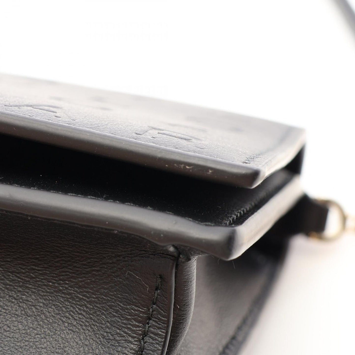 Bvlgari Shoulder Bag Infinitum Black Leather Chain Wallet — view 6