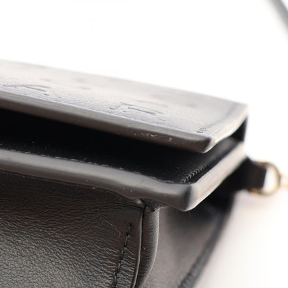 Bvlgari Shoulder Bag Infinitum Black Leather Chain Wallet — view 6