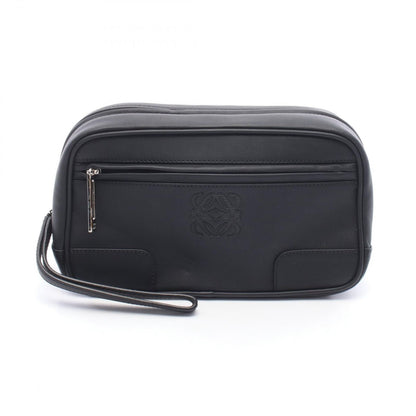 Loewe Clutch Anagram Black Leather
