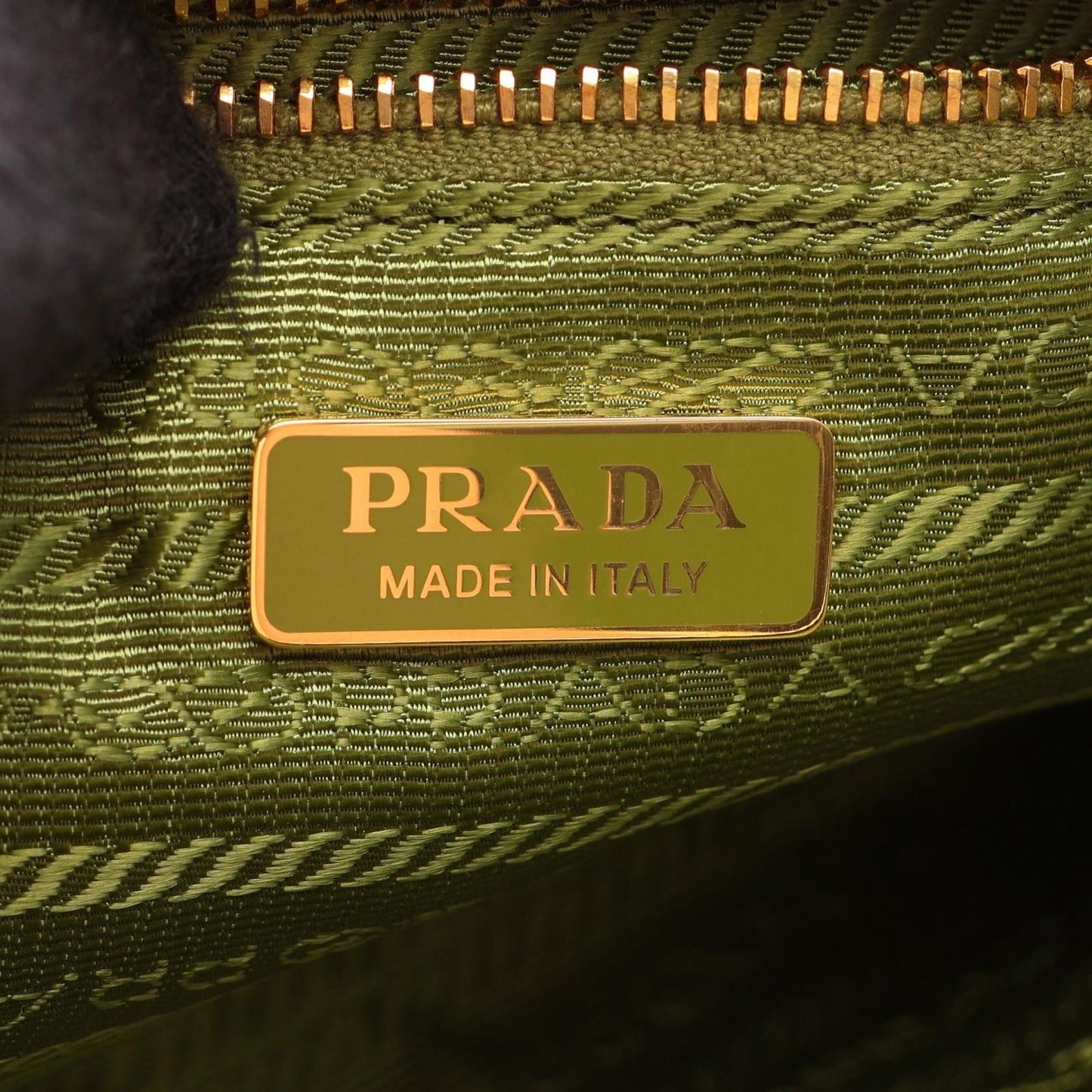 Prada Shoulder Bag Soft Grain Pistachio Green Leather Triangle Logo — view 4
