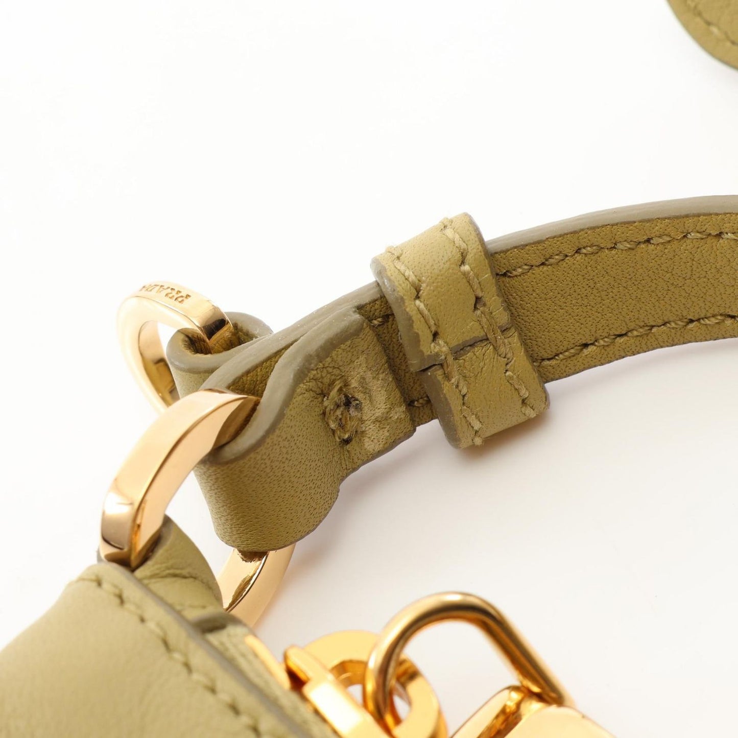 Prada Shoulder Bag Soft Grain Pistachio Green Leather Triangle Logo — view 5