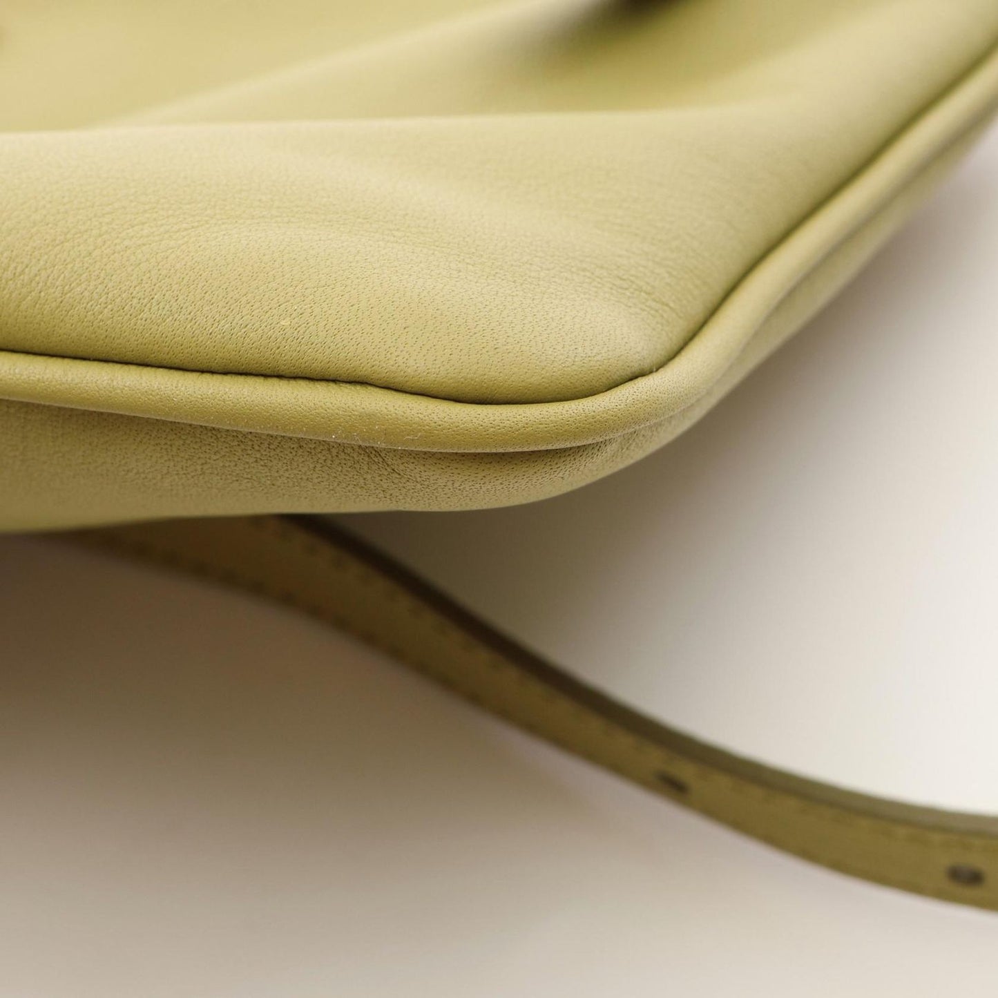 Prada Shoulder Bag Soft Grain Pistachio Green Leather Triangle Logo — view 7