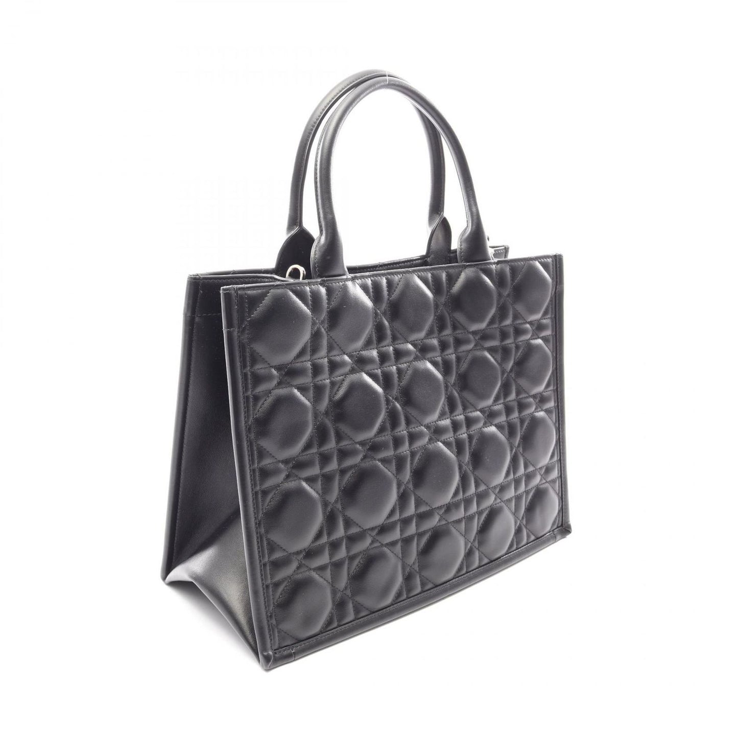 Dior Tote Book Micro Cannage 2-Way Black Leather Macro — view 2