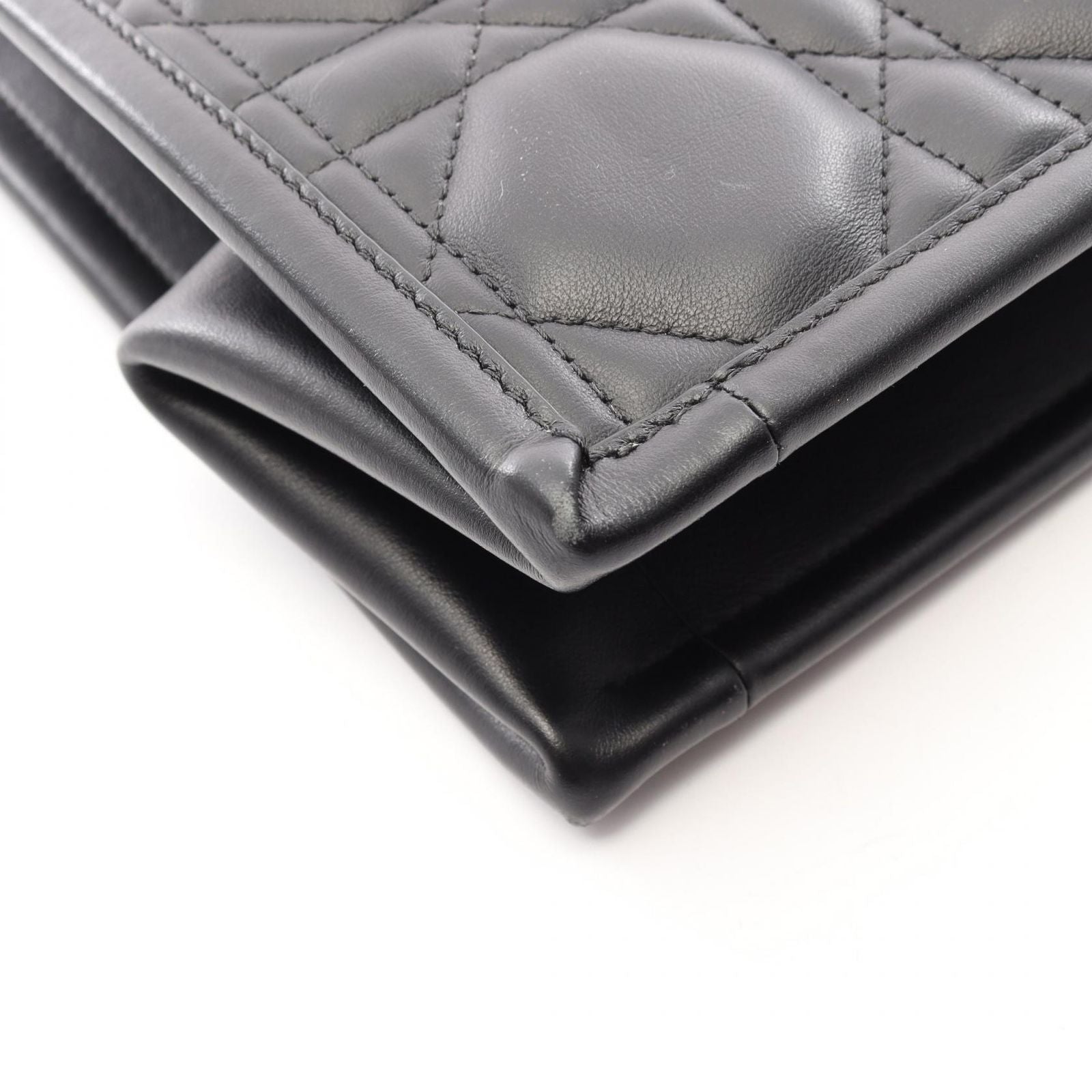 Dior Tote Book Micro Cannage 2-Way Black Leather Macro — view 8
