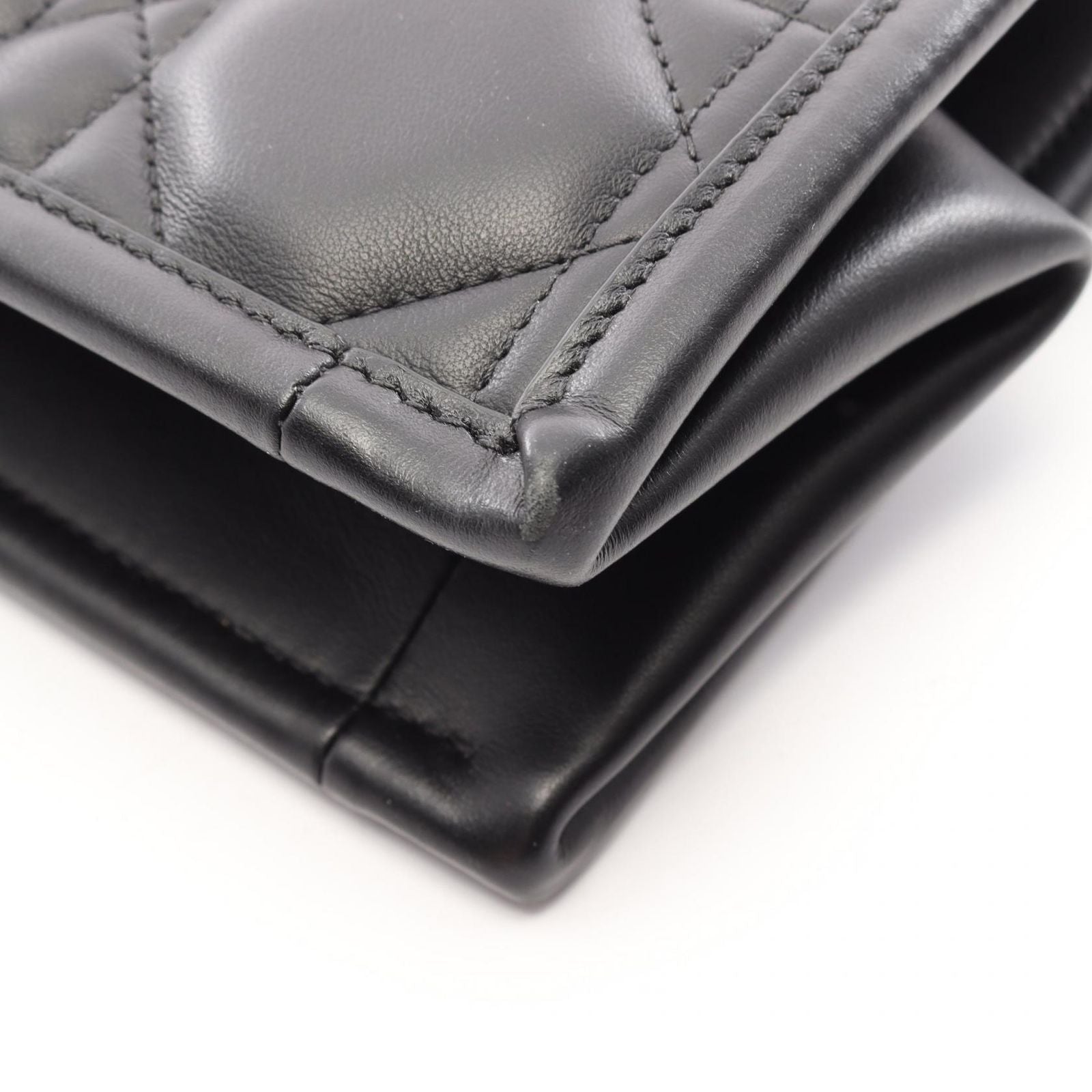 Dior Tote Book Micro Cannage 2-Way Black Leather Macro — view 7