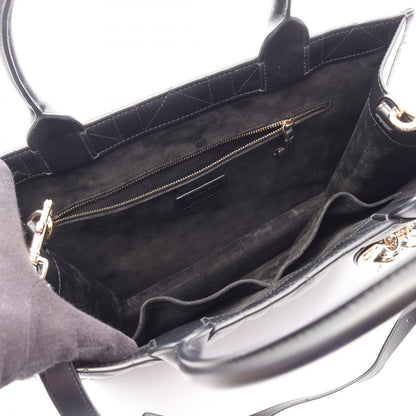 Dior Tote Book Micro Cannage 2-Way Black Leather Macro — view 3