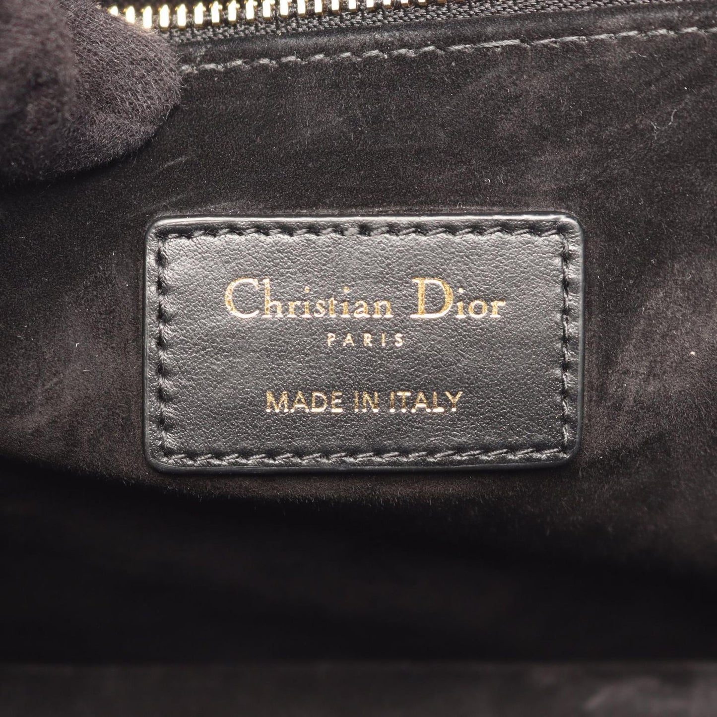 Dior Tote Book Micro Cannage 2-Way Black Leather Macro — view 4