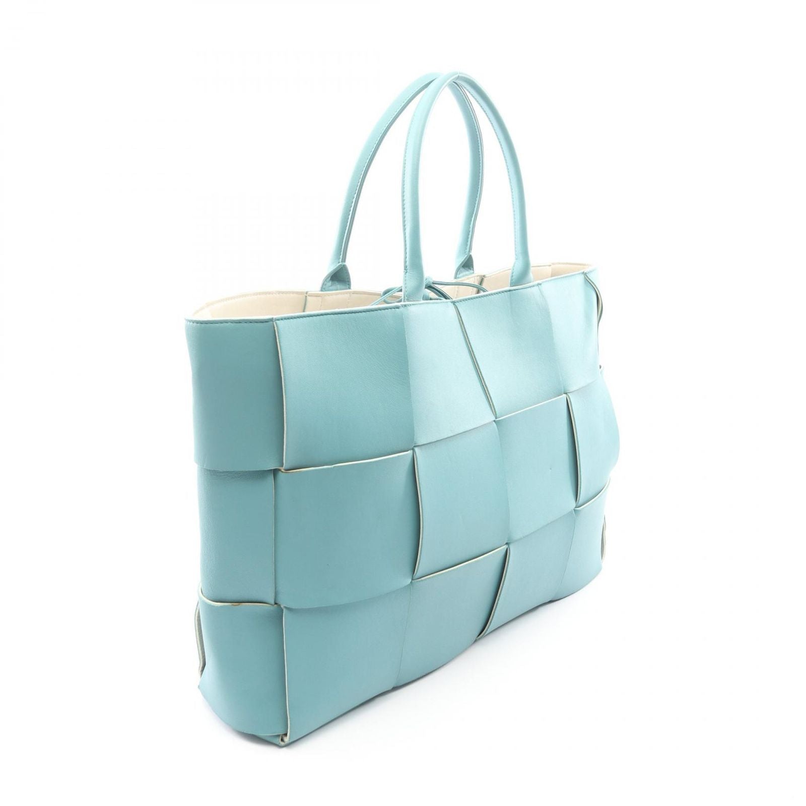Bottega Veneta Tote the Arco Large Intrecciato Light Blue Leather — view 2