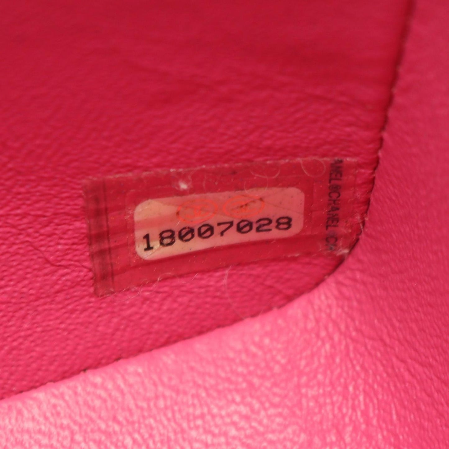 Chanel Shoulder Bag Mini Quilted Fuchsia Pink Caviar Leather Chain — view 5