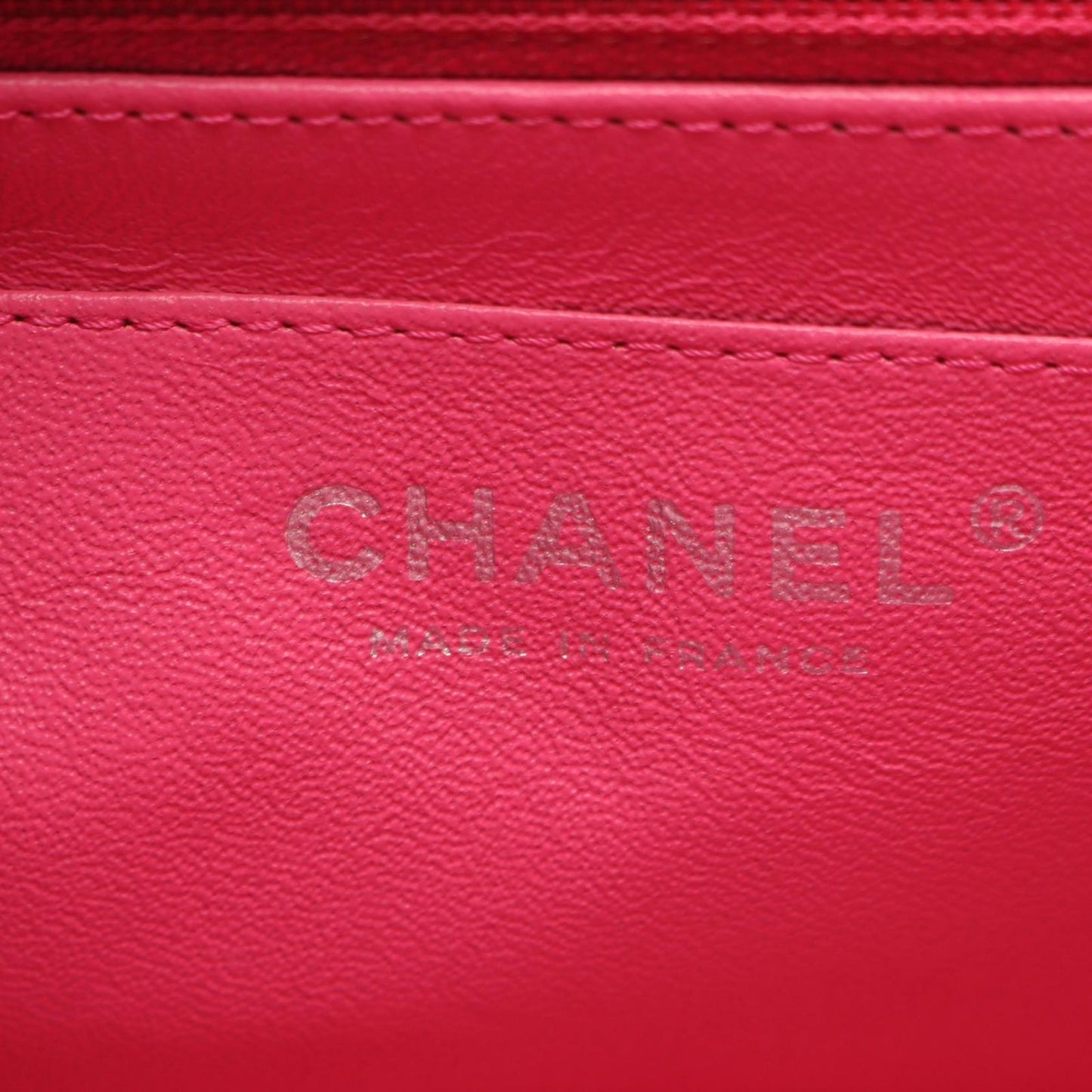 Chanel Shoulder Bag Mini Quilted Fuchsia Pink Caviar Leather Chain — view 4