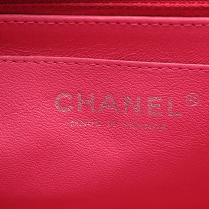 Chanel Shoulder Bag Mini Quilted Fuchsia Pink Caviar Leather Chain — view 4