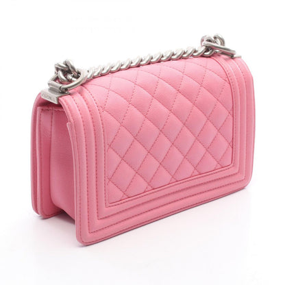 Chanel Shoulder Bag Boy Small Pink Caviar Leather Chain — view 2