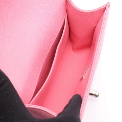 Chanel Shoulder Bag Boy Small Pink Caviar Leather Chain — view 3