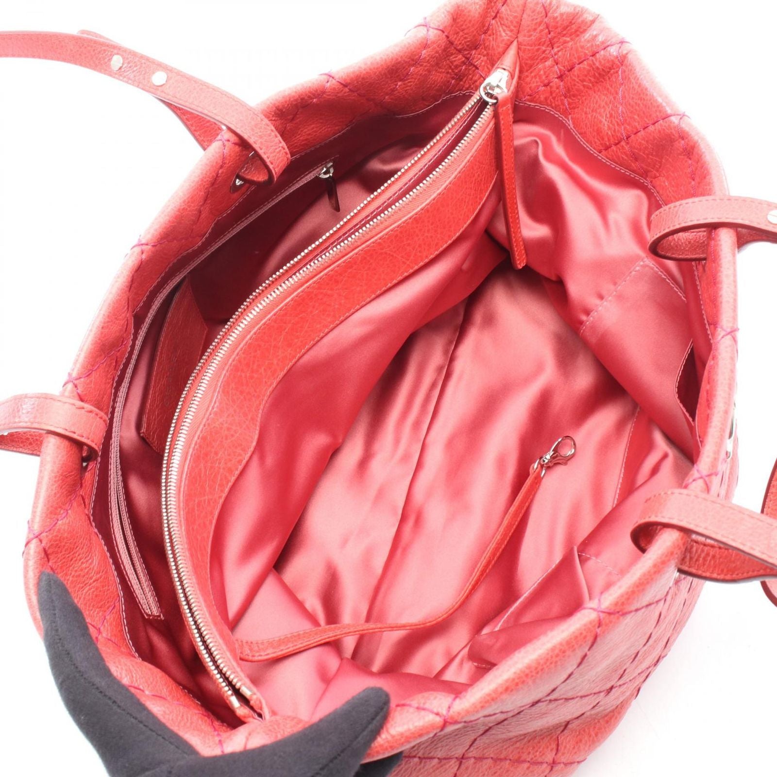 Chanel Tote on the Road Red Leather Wild Stitch — view 3