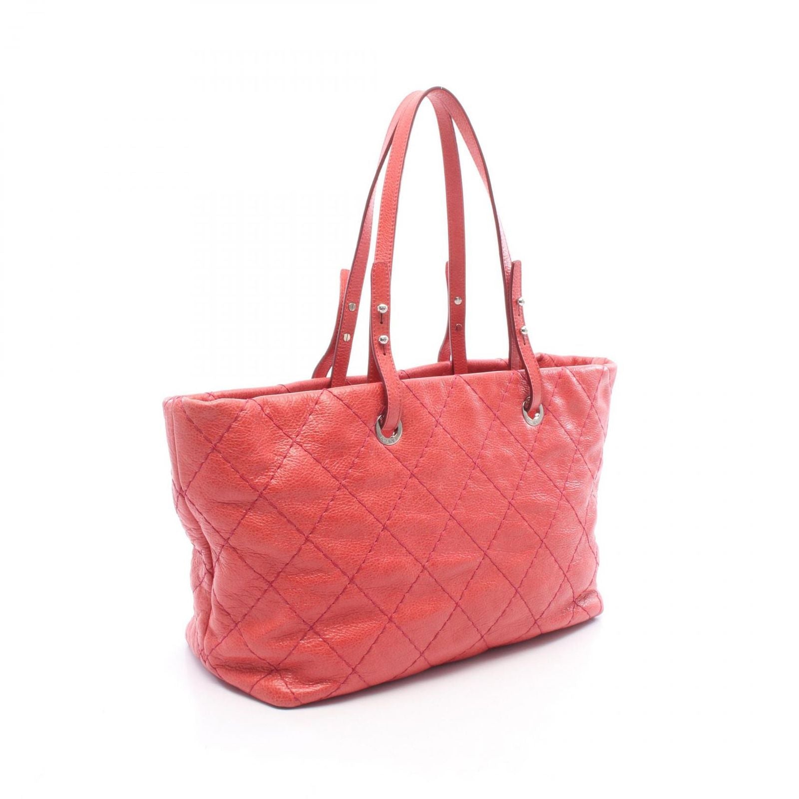 Chanel Tote on the Road Red Leather Wild Stitch — view 2